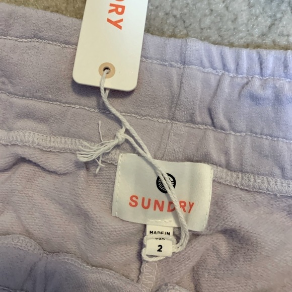 NWT Sundry Crop Flare Lounge Sweatpant Women Lavender Size Medium - Picture 6 of 8